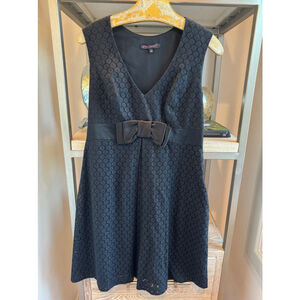 Betsey Johnson Black Eyelet Party Dress Size 8